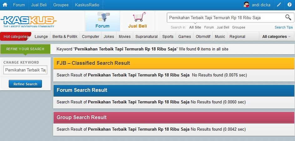 Pernikahan Terbaik Tapi Termurah Rp 18 Ribu Saja