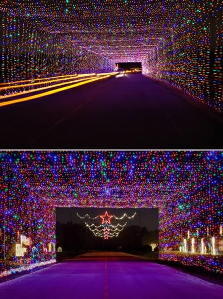 Terowongan Cahaya Dari Lampu LED yg Indah