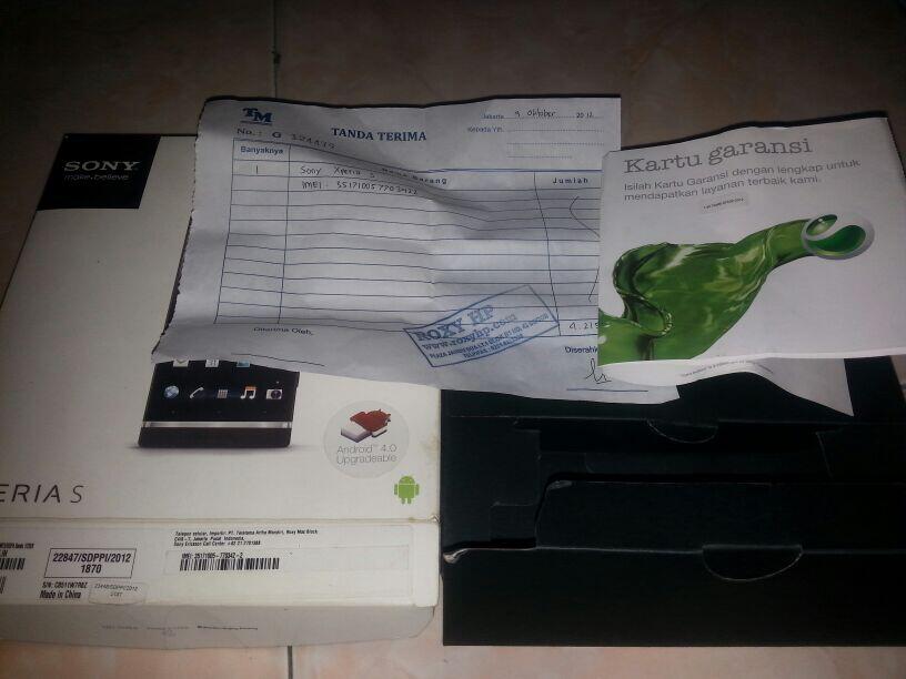 WTS/WTT Xperia S hitam Fullset or barter dgn Xperia L mu
