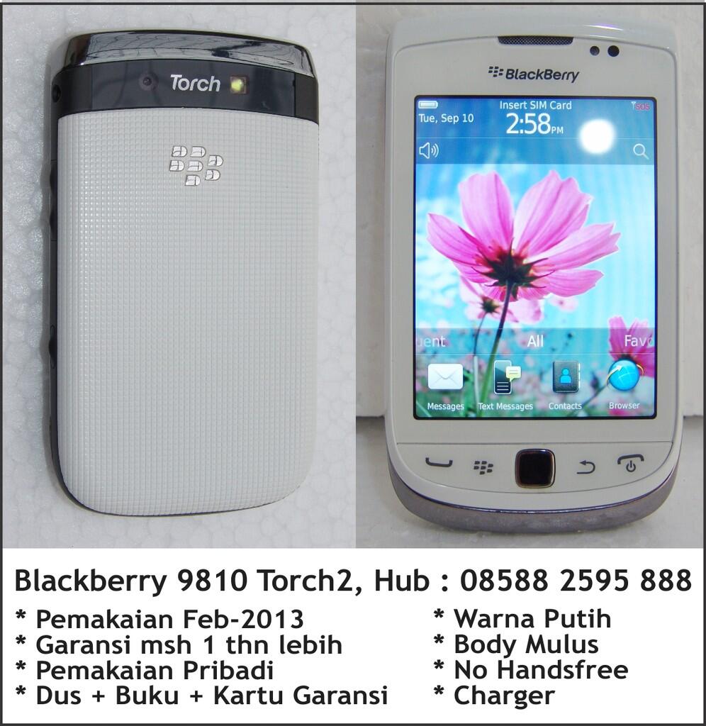 Jual Blackberry BB 9810 Torch 2 - White - masih garansi