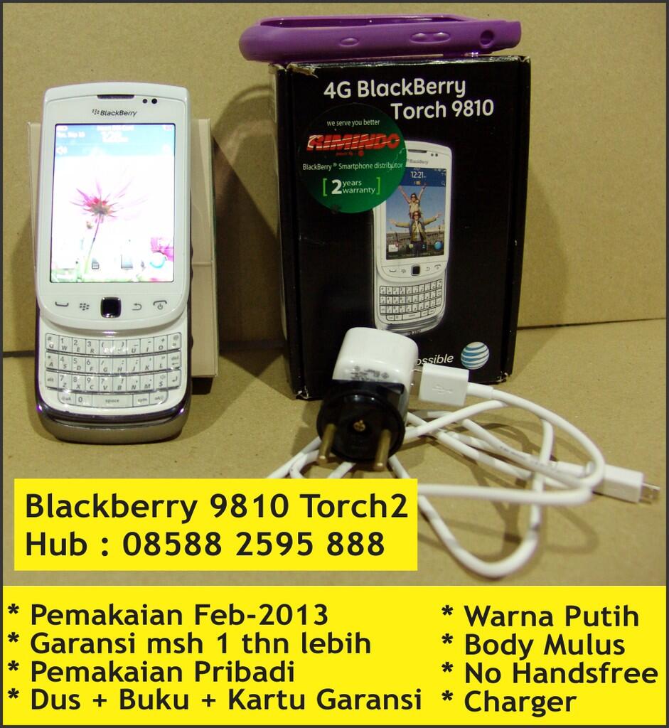 Jual Blackberry BB 9810 Torch 2 - White - masih garansi