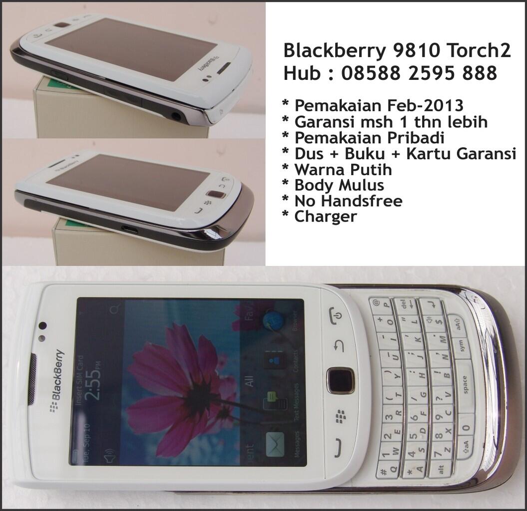 Jual Blackberry BB 9810 Torch 2 - White - masih garansi
