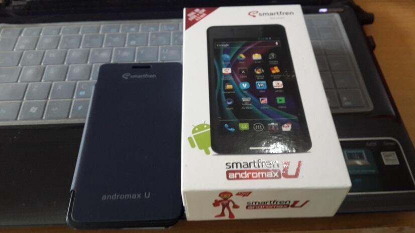 smartfren andromax U kondisi 99% free flip cover