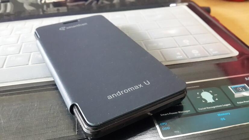 smartfren andromax U kondisi 99% free flip cover