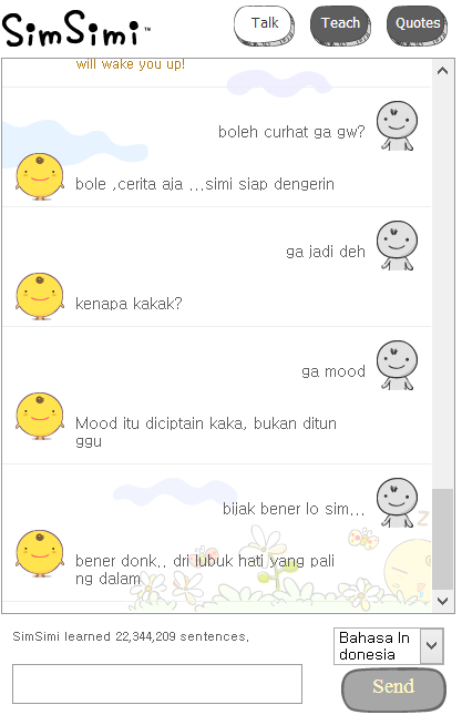 Screen Capture Chat Ane dengan Simi.(Simi ternyata KASKUSER GAN)