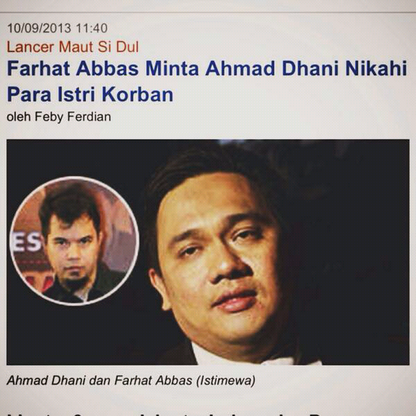 Ahmad dani &amp; Farhat abbas (istimewa)