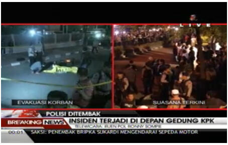 Anggota PROVOST di Tembak 3 kali di depan KPK malam ini gan!