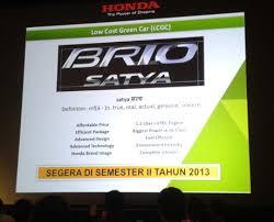 Mobil Murah HONDA - BRIO SATYA, 106-117 juta an Gan!