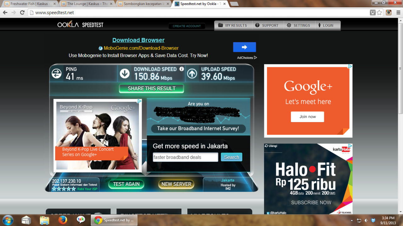 Sombongkan kecepatan internetmu disini!