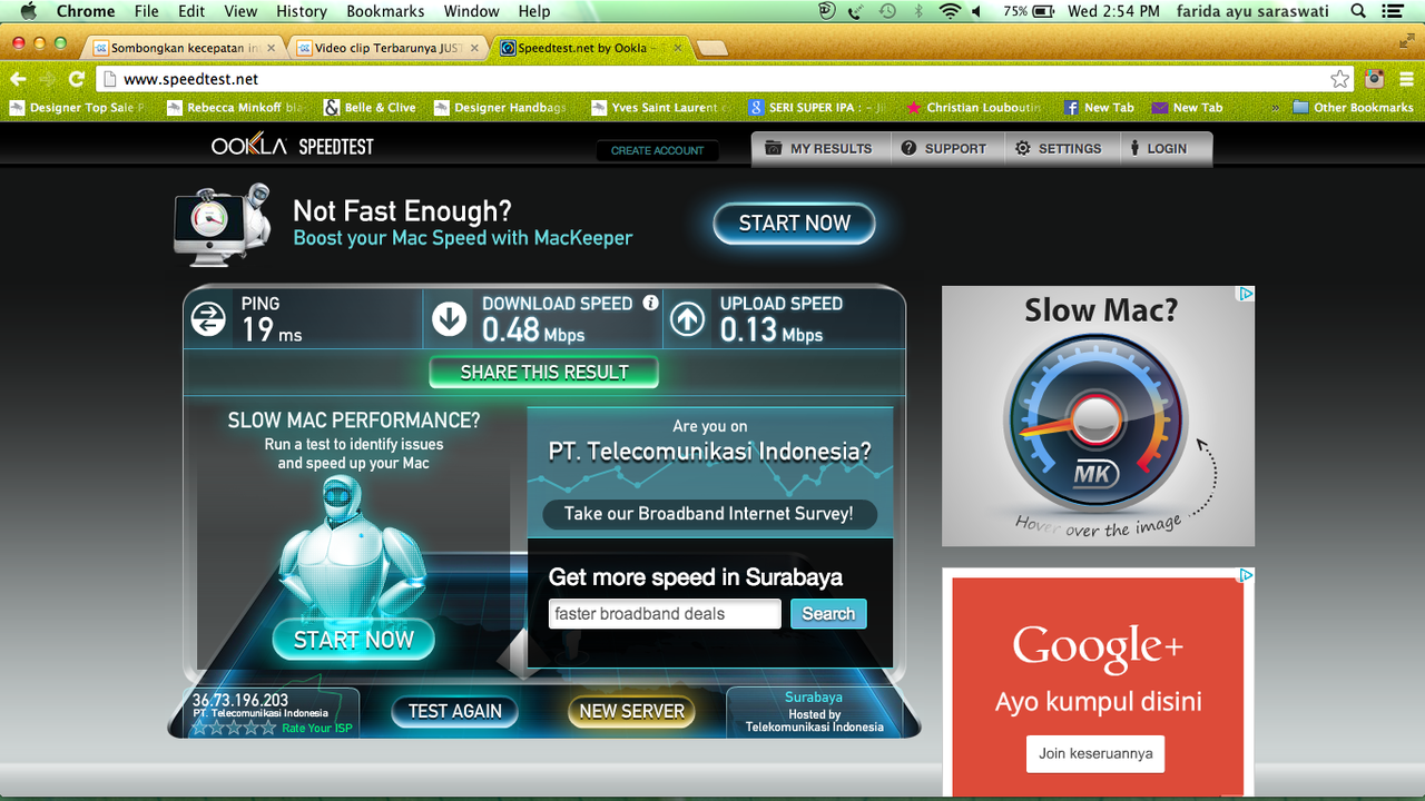Sombongkan kecepatan internetmu disini!