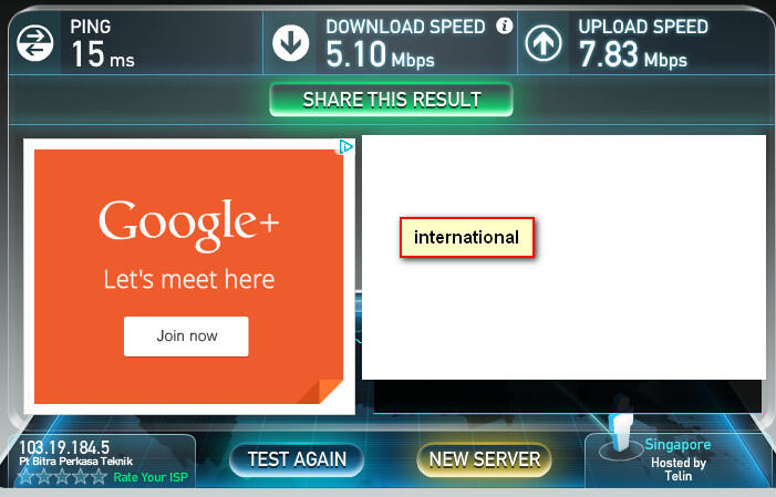 Sombongkan kecepatan internetmu disini!