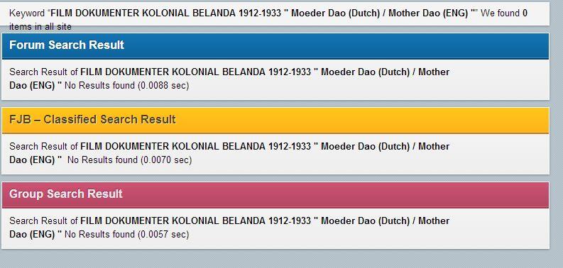 FILM DOKUMENTER KOLONIAL BELANDA 1912-1933