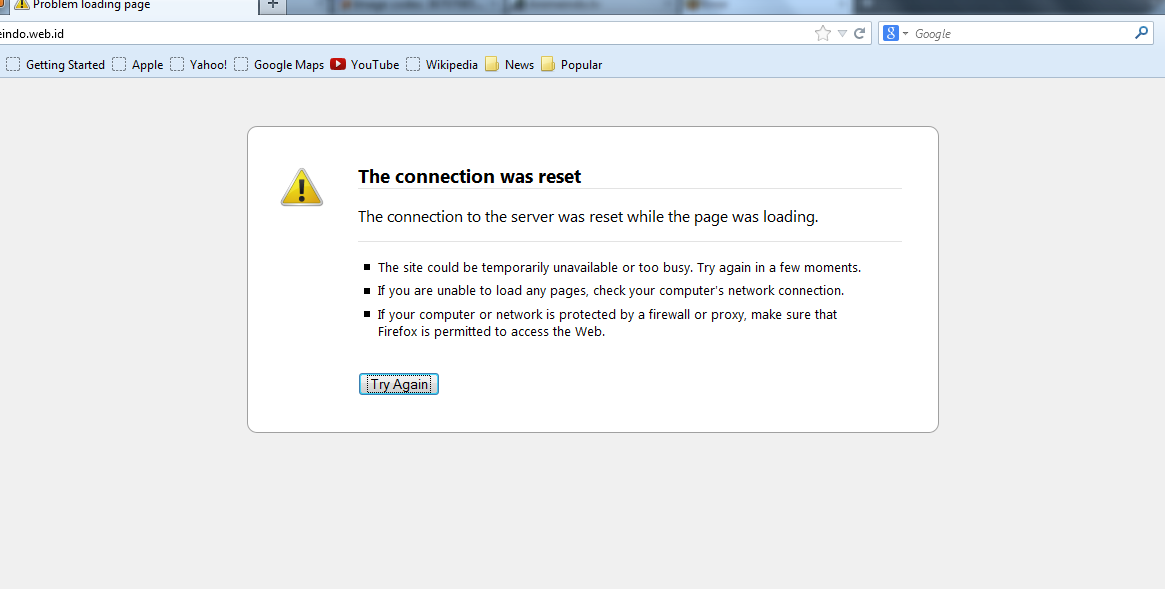 tanya tentang &quot;Connection closed by remote server&quot;