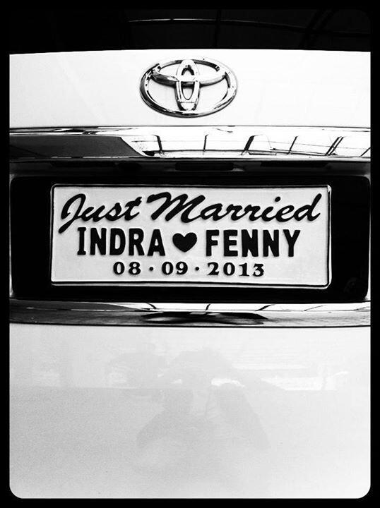Jual Plat Acecoris untuk Mobil Pengantin
