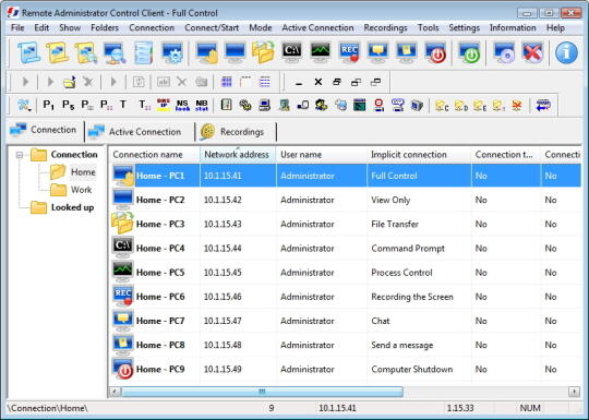 tanya Remote Administrator Control (RAC) Client 