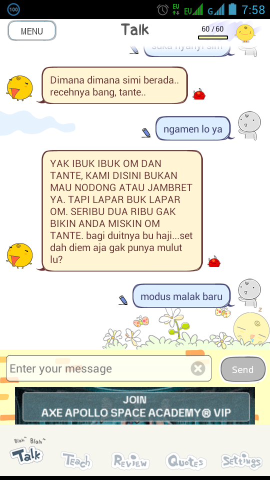 Screen Capture Chat Ane dengan Simi.(Simi ternyata KASKUSER GAN)