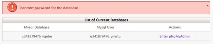 &#91;ASK&#93; Reset Password Database MySQL