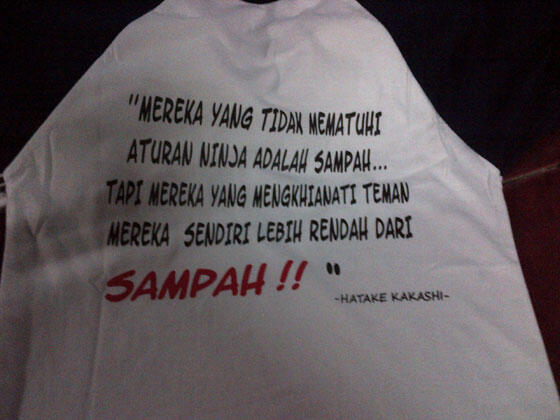Kaos Hatake Kakashi Murah Meriah
