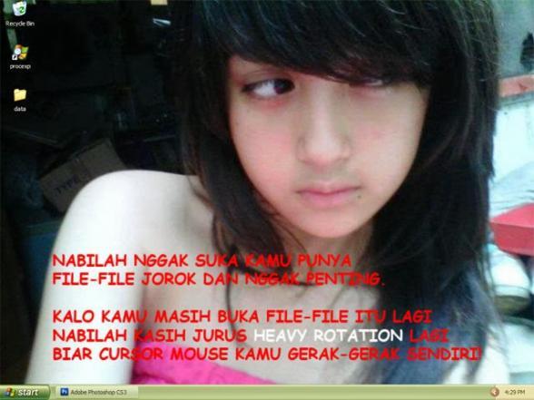 Hati-Hati Virus Nabila JKT48 Menyerang Komputer Agan