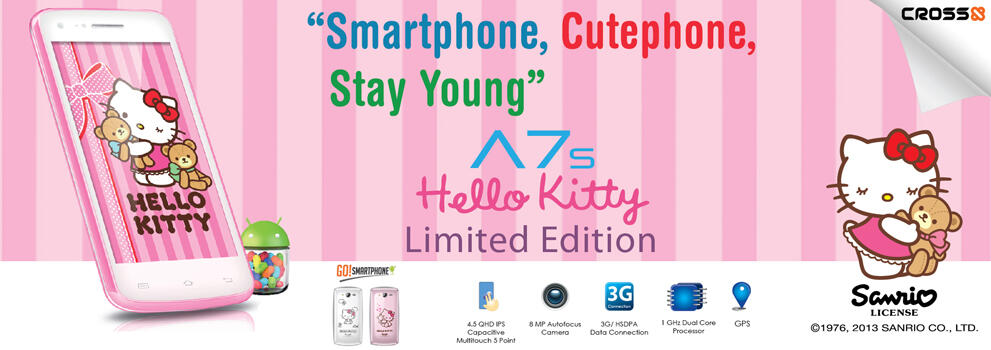 CROSS A7S HELLO KITTY 3G DUAL CORE JELLY BEAN