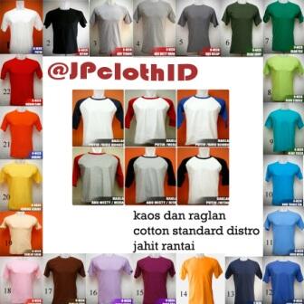 kaos polos polo shirt raglan grosir murah sablon bordir satuan