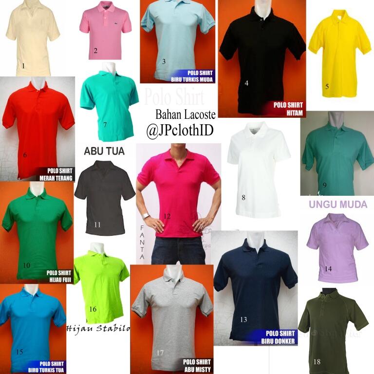 kaos polos polo shirt raglan grosir murah sablon bordir satuan