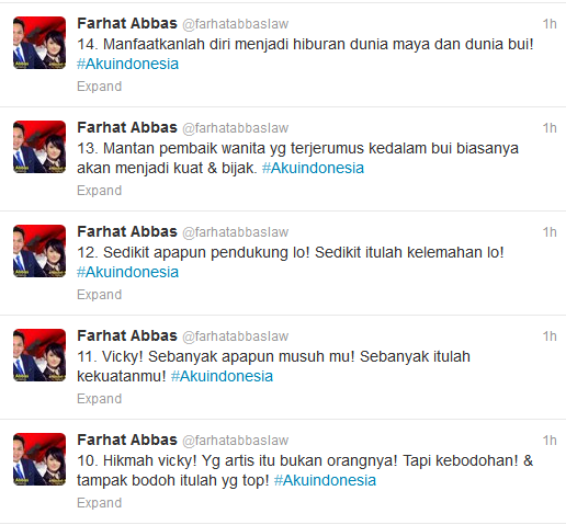 23 ULAH FAR**T ABA* TENTANG VICKY VIA TWITTER