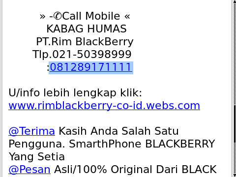 &#91;TANYA&#93; Hadiah dari RIM Blackberry