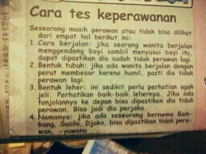 cowok masuk, 4 cara paling mudah mendeteksi keprawanan :) 