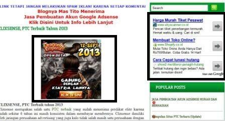 Yang pingin membuat Adsense masuk sini gan..