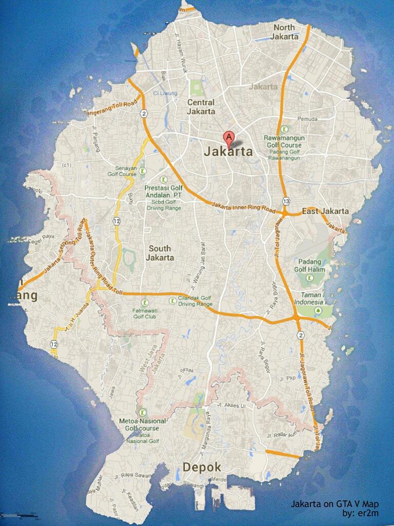 Ukuran Map GTA V Dibanding Jakarta