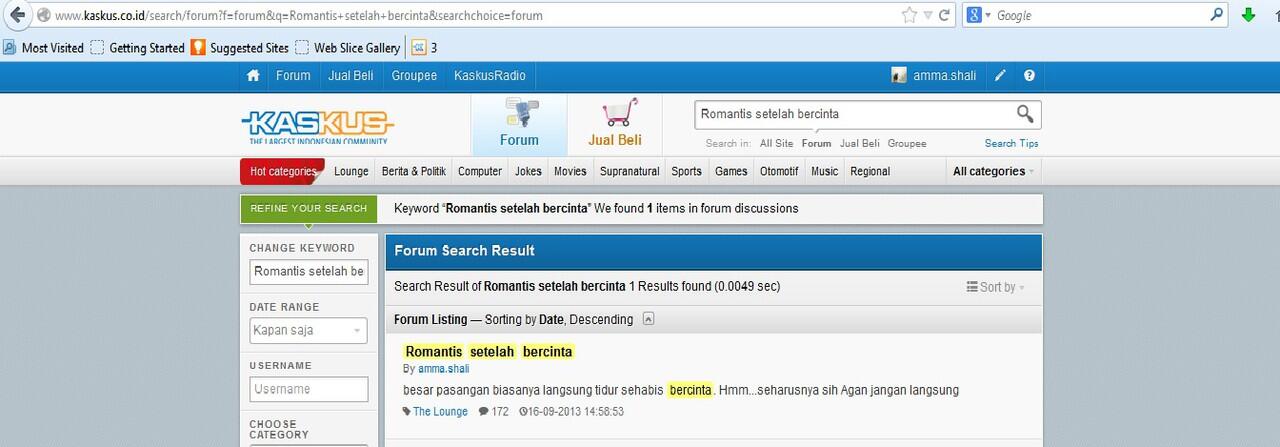 Romantis setelah bercinta