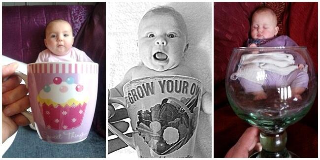 &quot;baby mugging&quot; tren foto bay dalam mug