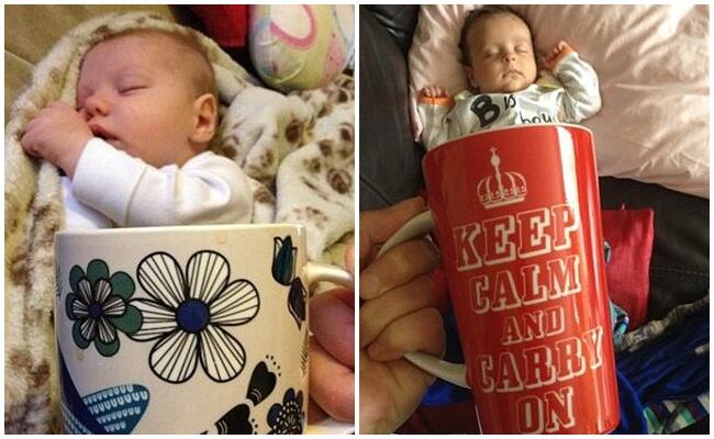 &quot;baby mugging&quot; tren foto bay dalam mug