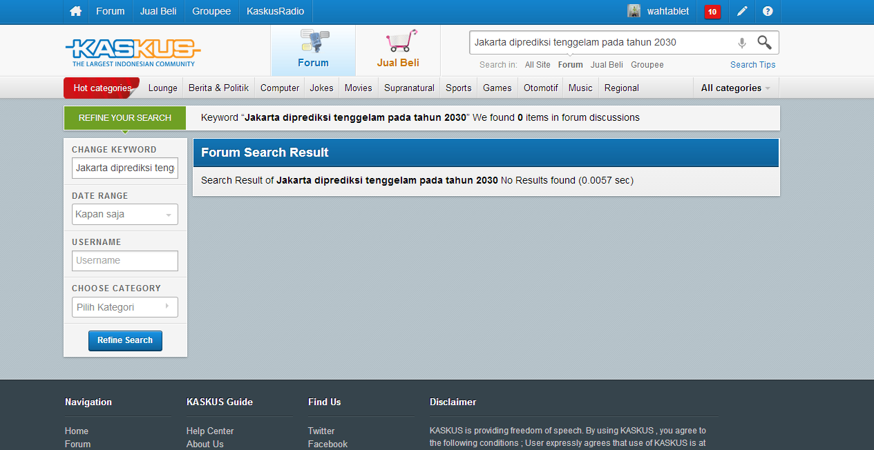 Jakarta diprediksi tenggelam pada tahun 2030 