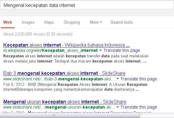 Mengenal kecepatan data internet