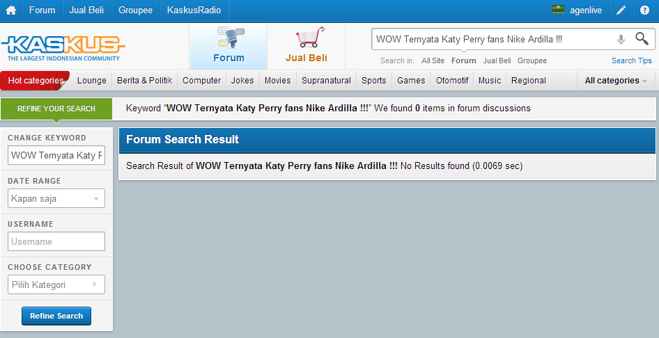 WOW Ternyata Katy Perry fans Nike Ardilla !!!