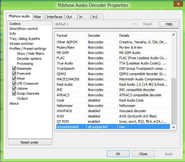Dolby Headphone/Virtual Speaker 5.1 realtime dengan Graphstudio