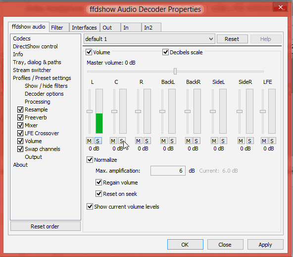 Dolby Headphone/Virtual Speaker 5.1 realtime dengan Graphstudio