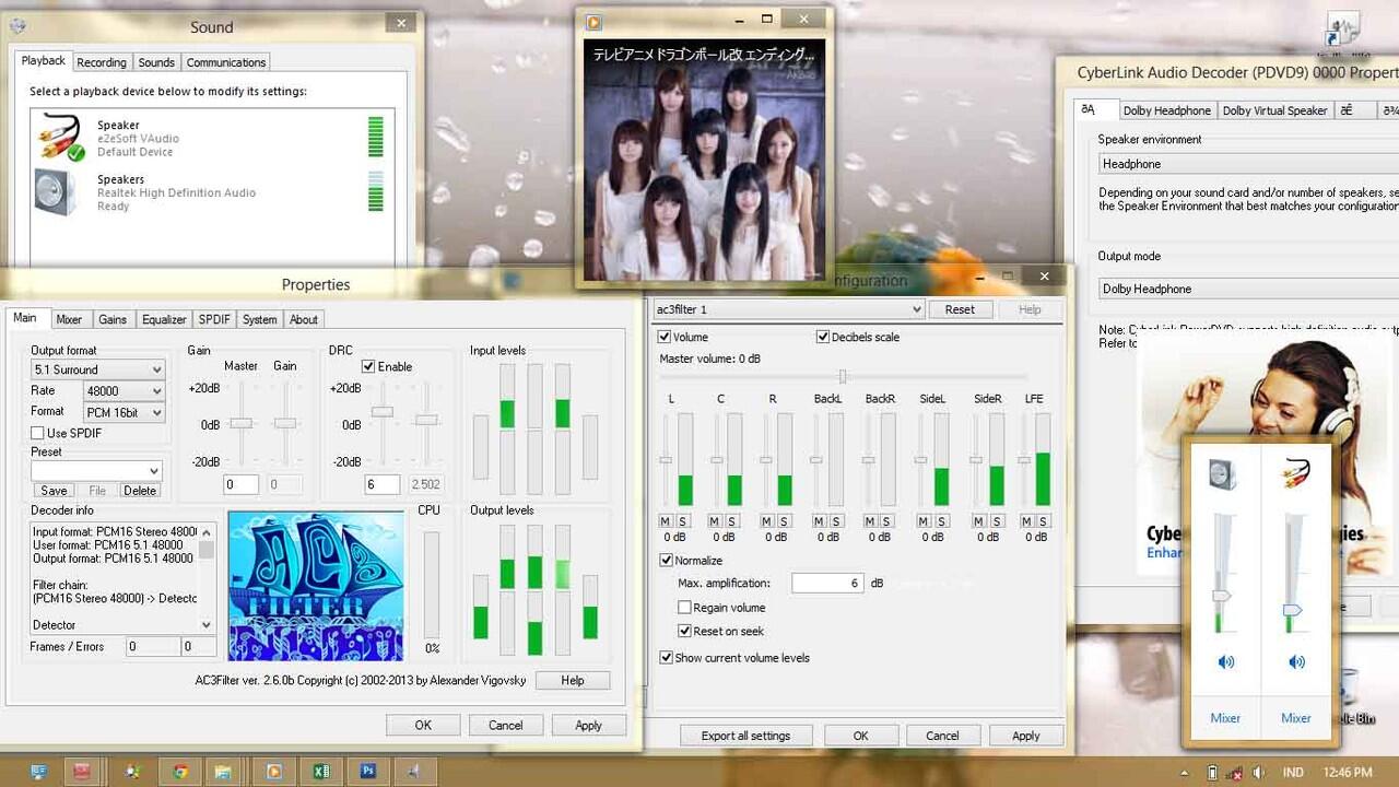 Dolby Headphone/Virtual Speaker 5.1 realtime dengan Graphstudio