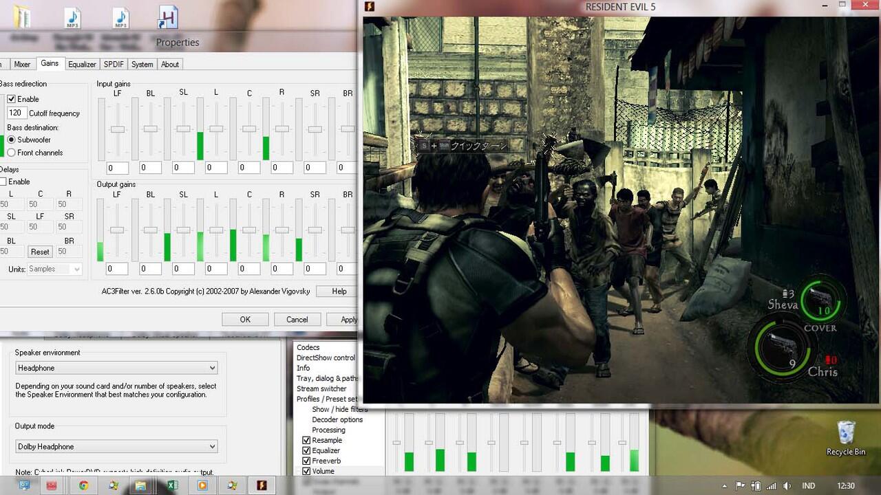 Dolby Headphone/Virtual Speaker 5.1 realtime dengan Graphstudio