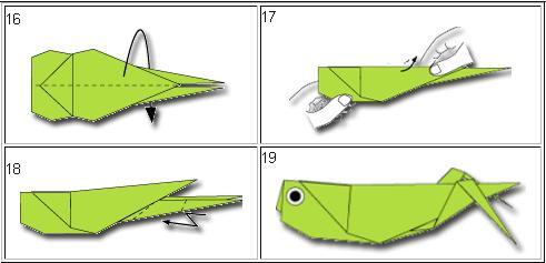 Cara membuat origami belalang