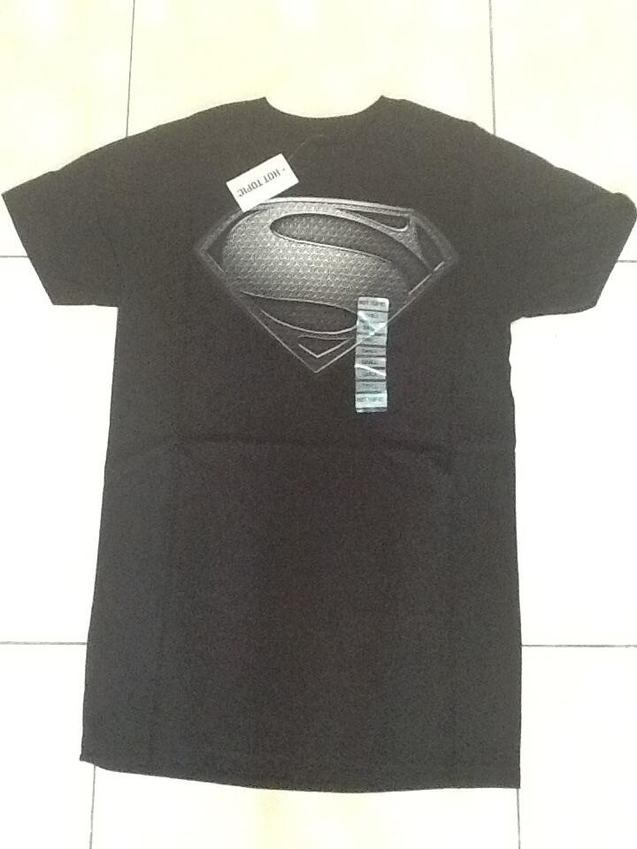 SHIRT SUPERMAN MAN OF STEEL LICENSED DC FROM HOTTOPIC ORIGINAL