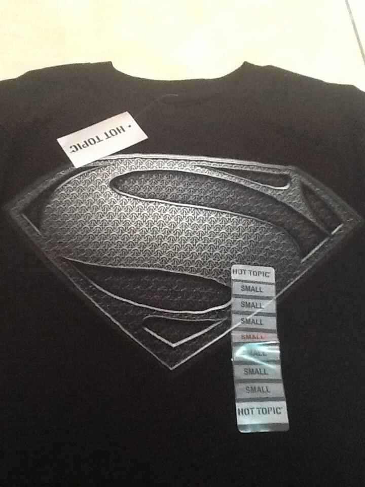SHIRT SUPERMAN MAN OF STEEL LICENSED DC FROM HOTTOPIC ORIGINAL
