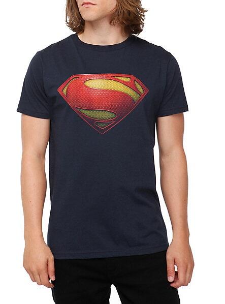 SHIRT SUPERMAN MAN OF STEEL LICENSED DC FROM HOTTOPIC ORIGINAL