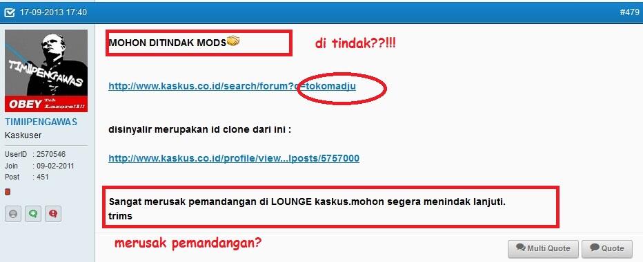 Masuk akal kah Alasan Agan ini melaporkan id TokoMadju ?