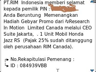 hati2 yg pake bb (ane dpt email penipuan via bb)