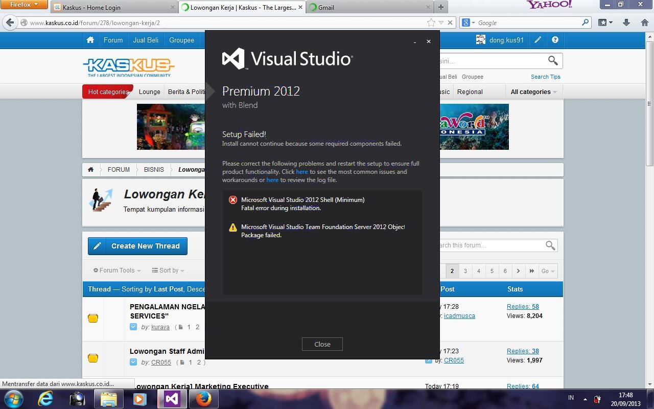 ada yang pernah install visual studio 2012&#91;HELP&#93;