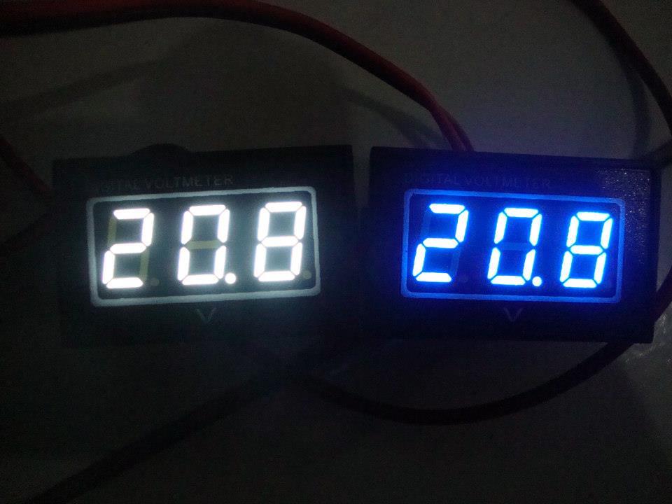 Digital MiNi VoltMeter DC 3.2V-30V BLUE LED Panel