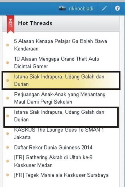 Satu Thread yang Sama Jadi Dua Indeks di Jajaran HT